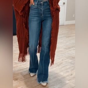 KanCan Dark Blue Flare Jeans